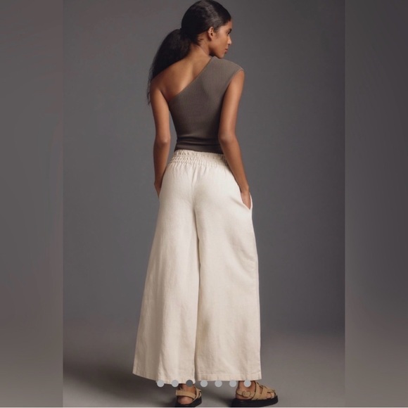 Anthropologie The Somerset  Pull On Linen Pants Size L - Picture 3 of 16